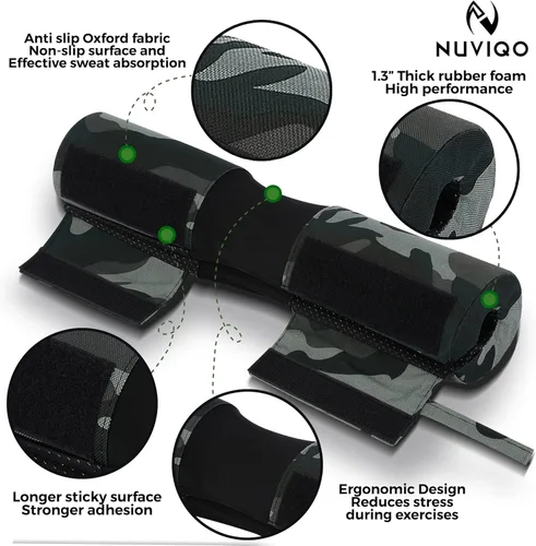 Miniatura 2 de Almohadilla para sentadillas con espuma gruesa y acolchado de nailon, almohadilla protectora para cuello y hombros que proporciona apoyo para Verde