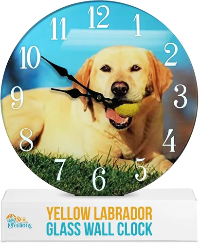 Miniatura 14 de 13" Reloj Dolphin Sunset de vidrio