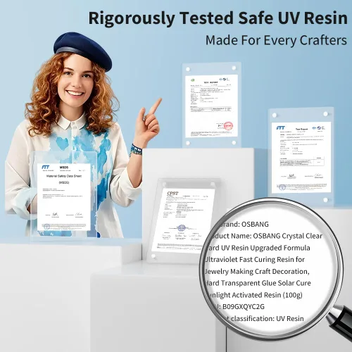 Miniatura 2 de Resina UV Cristal Transparente Fórmula Mejorada de Secado Rápido Ultravioleta para Joyería, Decoración Artesanal, Pegamento Duro Transparente