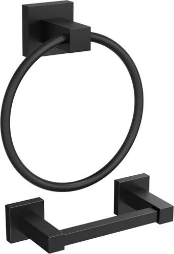 Miniatura 8 de FORIOUS Soporte de pared para papel higiénico, SUS304 de acero inoxidable con doble poste giratorio para rollo de papel higiénico y juego de anillos