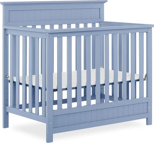 Miniatura 10 de Dream On Me Mini cuna convertible Harbor 4 en 1 en color azul marino, certificado Greenguard Gold