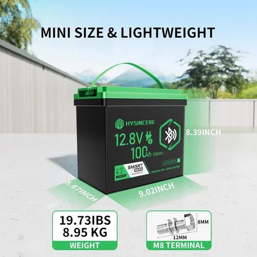 Miniatura 6 de Batería LiFePO4 Bluetooth de 12 V 100 Ah, batería de litio del grupo 24, corte de baja temperatura, BMS inteligente de 100 A, batería LiFePO4
