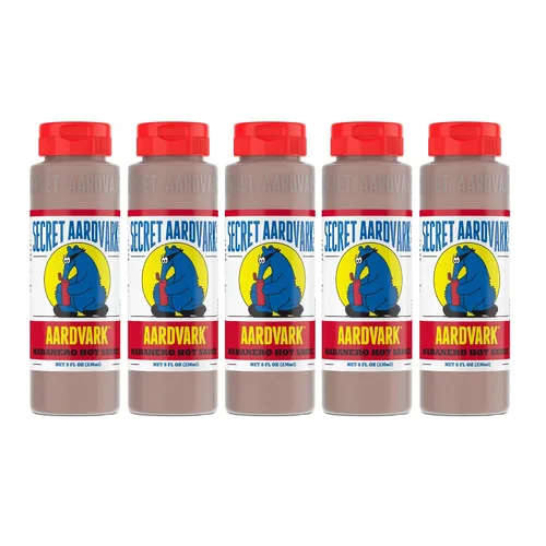 Miniatura 8 de Secret Aardvark Salsa picante Habanero – Pimientos habaneros y tomates asados, salsa picante medianamente especiada, salsa barbacoa, sin OGM, baja