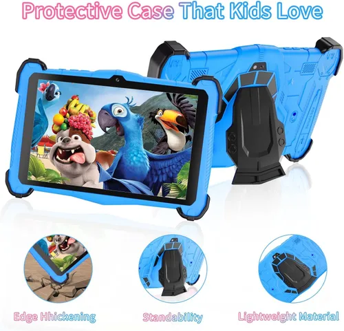 Miniatura 2 de Tableta infantil de 7 pulgadas, tableta para niños de 3 a 10 años, tableta de aprendizaje educativo Android 14, 10 GB de RAM+64 GB de ROM, controles