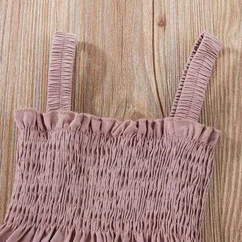 Miniatura 53 de Mameluco para bebés y niñas de 3, 6, 9, 12, 18 meses, enterizo de manga corta, fruncido, faldas y dobladillo, diadema