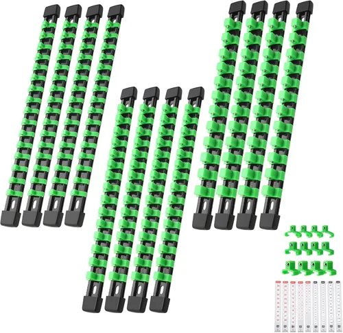 Miniatura 30 de Reniteco Organizador de Enchufes ABS - Juego de Soportes de Enchufes Gris, Juego de 12 Piezas de Soportes de Enchufes de Calidad Premium 1/4