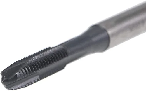 Miniatura 5 de uxcell Grifo de roscado de punto espiral M2.5 x 0.45, tolerancia H2 de acero de alta velocidad recubierto TICN, vástago redondo con extremo