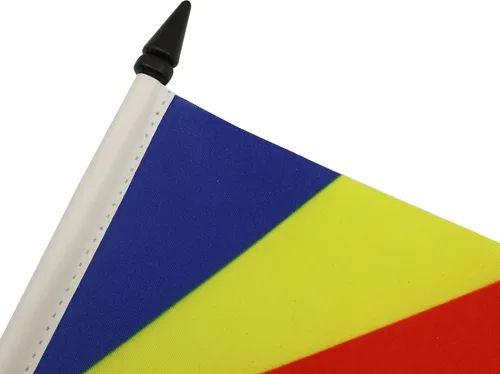 Miniatura 64 de AZ FLAG Sierra Leone Bandera de mesa 5'' x 8'' - Bandera de escritorio de Sierra Leona 21 x 14 cm - Bastón y base de plástico negro
