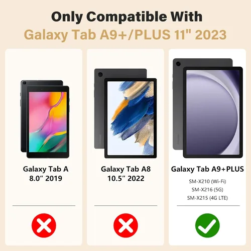 Miniatura 2 de HOGENL Funda para Samsung Galaxy Tab A9+/A9 Plus de 11 pulgadas 2023, funda protectora para tableta Galaxy Tab A9+ para niños y niñas con correa