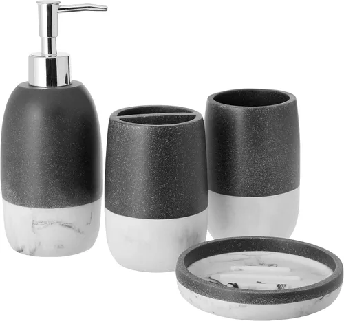 Miniatura 61 de Sweet Home Collection - Colección de accesorios de baño, diseños únicos decorativos y hermosos para decoración de baño, dispensador de loción/jabón
