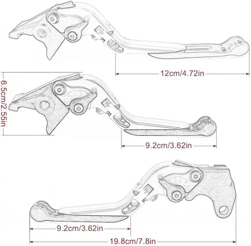 Miniatura 3 de for YA&MAHA FZ8 FZ-8 2011-2020 Motorcycle Adjustable Folding Extendable Brake Clutch Levers Handle(Black Orange)