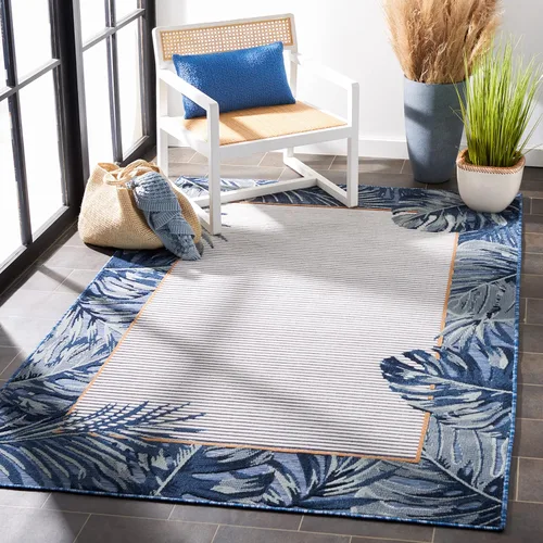 Miniatura 10 de SAFAVIEH Cabana Collection - Alfombra de pasillo, 2 x 9 pies, diseño tropical, no desprende pelusa y de fácil cuidado, para interiores y exteriores