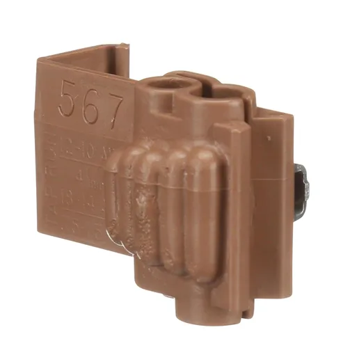 Miniatura 7 de 3M Scotchlok Conectores de derivación con autopelado 567, funcionamiento y grifo, marrón, calibre de alambre estadounidense 18-14 AWG (grifo), 12-10