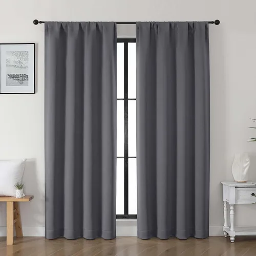 Miniatura 125 de Gwine Cortinas opacas para dormitorio, 54 pulgadas de largo, paneles de cortina de ventana con aislamiento térmico y reducción de ruido, cortinas