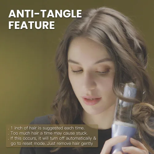 Miniatura 6 de LENA Rizador automático de cabello, rizador de pelo profesional, herramienta de peinado giratoria automática con barril iónico de cerámica y sensor