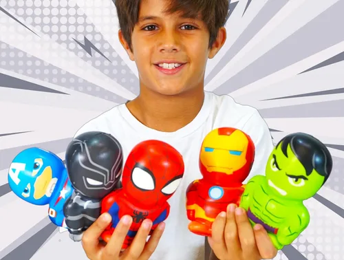 Miniatura 2 de JA-RU Marvel Avengers - Pelota grande de espuma antiestrés de 5.5 pulgadas (1 superhéroe squishies) Iron Man, Capitán América, Hulk, juguete