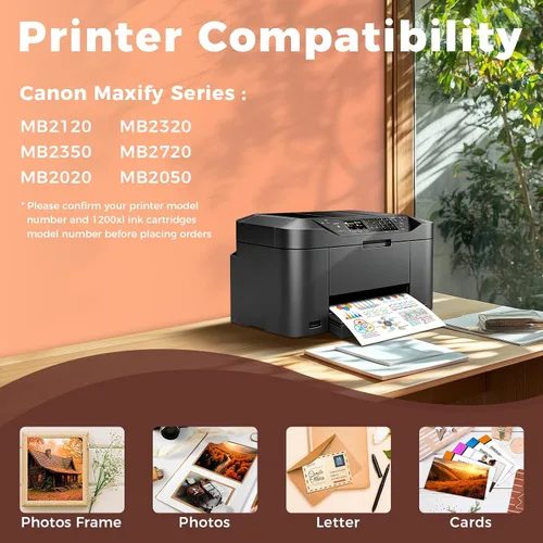 Miniatura 4 de Maxify 1200 cartuchos de tinta Miss Deer compatibles con Canon PGI-1200XL PGI1200 XL, alto rendimiento paquete de 10 (4BK, 2C, 2M, 2Y)