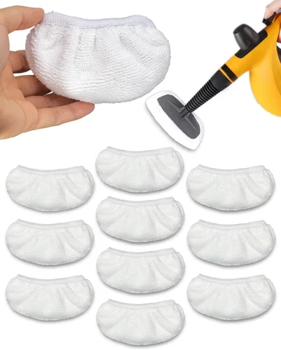 Paquete de 10 accesorios de limpieza a vapor, almohadillas universales para trapeador de vapor, accesorios reutilizables compatibles con Bissell
