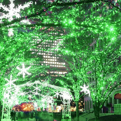 Miniatura 2 de Iluminación del hogar de 66 pies. Mini luces decorativas de Navidad de 200 luces LED de alambre verde, luces de hada estrellada enchufables, 8 modos