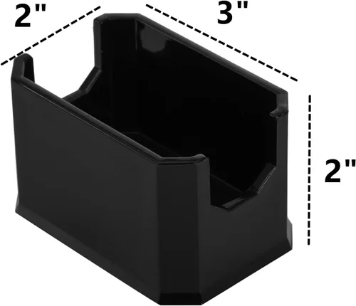 Miniatura 2 de Dicunoy Juego de 8 soportes para paquetes de azúcar, organizador de plástico negro para restaurante, bolsa de azúcar, paquetes de edulcorantes, caja