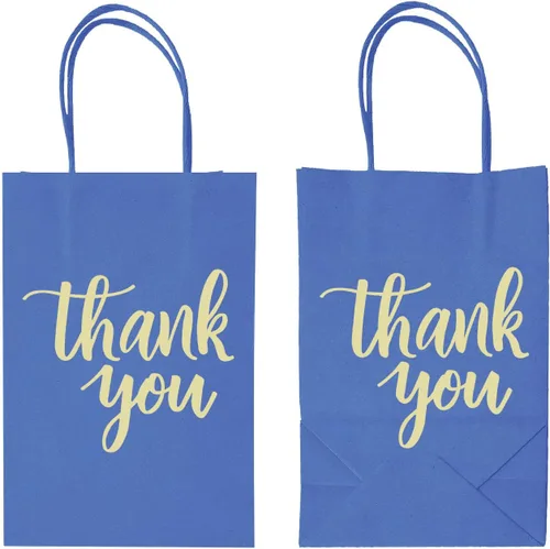 Miniatura 5 de DjinnGlory Paquete de 50 bolsas de papel azul marino de tamaño pequeño con papel de seda blanco de 9 x 5.5 x 3.15 pulgadas, bolsas de regalo