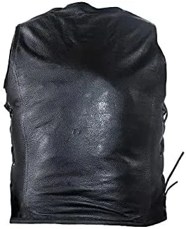 Miniatura 7 de Dream - Chaleco de cuero para mujer, 7 bolsillos, bolsillos laterales, bolsillo para pistola en el interior, regular, Regular