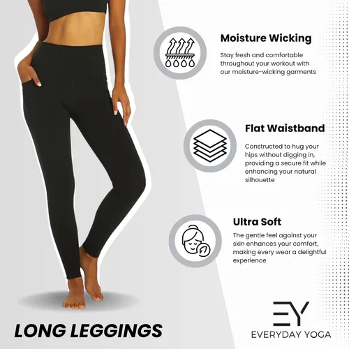 Miniatura 4 de Everyday Yoga Butterlux Women Legging with Dual Side Pockets - Comfy Soft Fabric, High Waisted Legging, Squat Proof, Stretchy