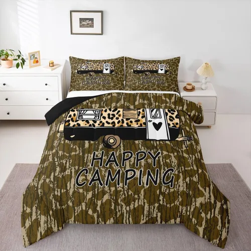 Miniatura 55 de Erosebridal Juego de edredón de pesca tamaño individual para hombres, juego de ropa de cama de peces de lubina para pescadores, niños de caza