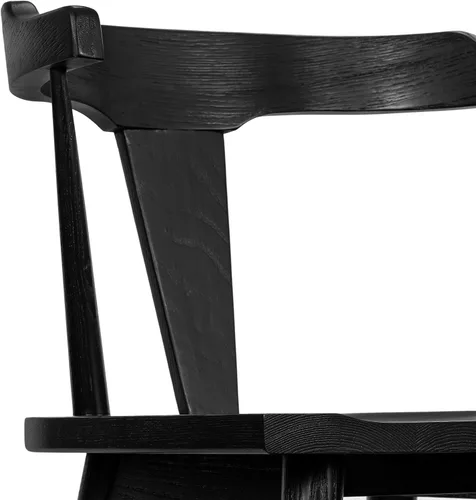 Miniatura 7 de Poly & BARK Enzo Taburete de mostrador – Moderno taburete de bar tapizado con respaldo curvo, asiento acolchado, tapicería premium, patas de madera