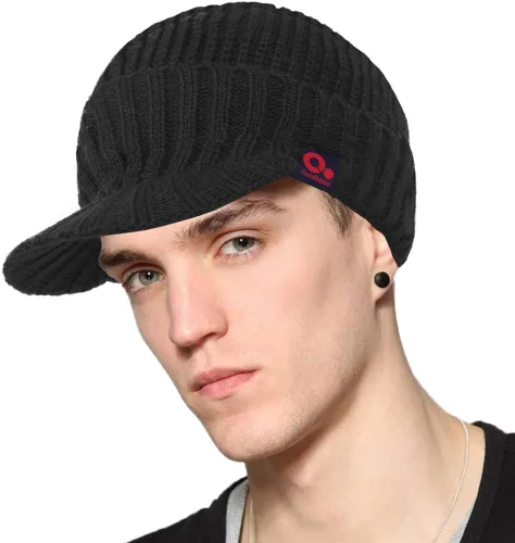 Miniatura 7 de Janey&Rubbins - Gorro de punto con visera para hombre, con forro polar