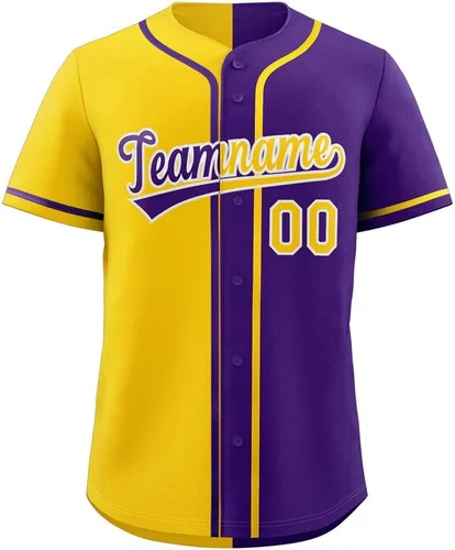 Miniatura 7 de Camiseta de béisbol dividida personalizada con botones y número de nombre cosido personalizado para hombres/mujeres/niños
