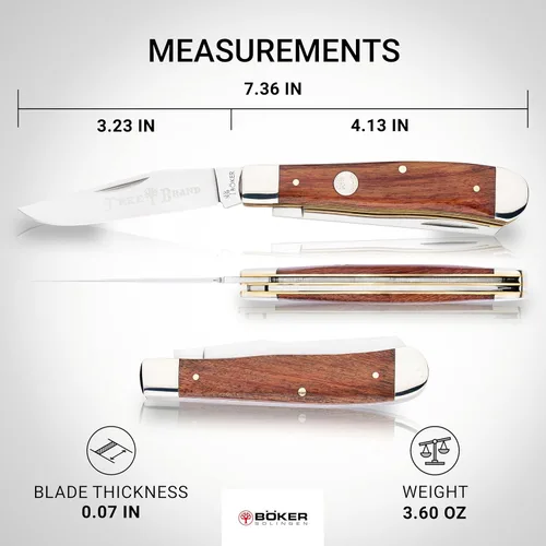 Miniatura 7 de BÖKER Serie Tradicional 2.0 Trapper, Hojas Duales CPM-D2, Junta Deslizante, Fabricado en Solingen, Alemania (Modelos 2024)