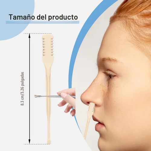 Miniatura 2 de Cortador de pelo nasal, 2026, nuevo recortador de vello de nariz para hombres y mujeres, herramienta de eliminación de vello manual portátil Beige