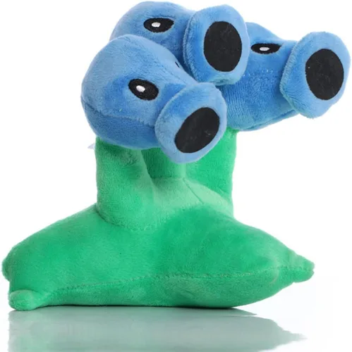 Miniatura 3 de JHESAO 7 "Pea Plants and Zombies Peashooter Plush Toys Threepeater PVZ Plush 1 2 Stuffed Soft Doll Three Heads Ice Pea Toy New