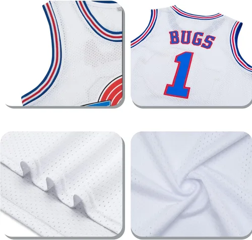Miniatura 3 de Camiseta de baloncesto juvenil Lola #10 Bugs #1 Space Movie Jersey 90S Hip Hop Ropa Niños Camisa para Fiesta