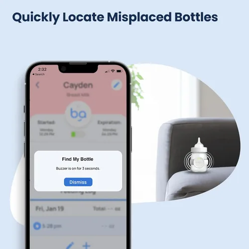 Miniatura 6 de Veba Smart Baby Bottle Monitor® [COMO SE VISTO EN Shark Tank], rastreador inteligente de leche, esenciales para la alimentación del bebé