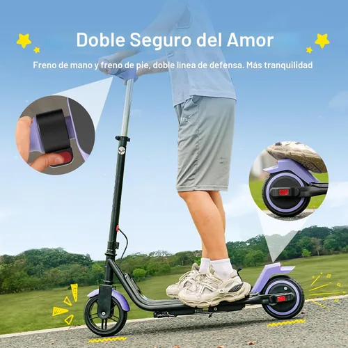 Miniatura 5 de ECOROAD EK6 Kids Electric Scooter for 6-12, 3/6/10mph Speeds for Ultimate Comfort & Adjustable Height, 150W & Dual Brake Safety Electric Scooter