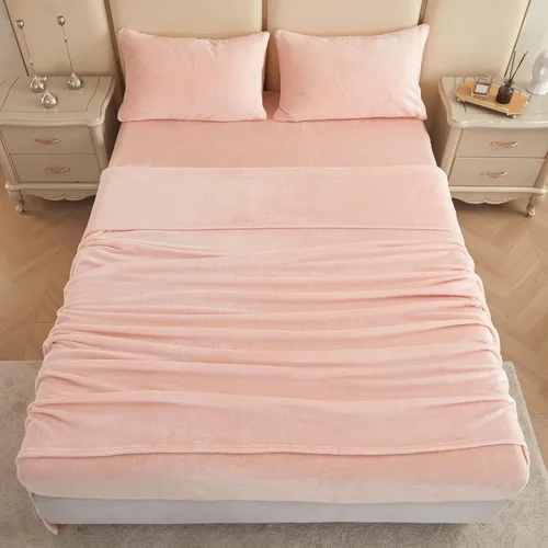 Miniatura 111 de Viviland Juego de sábanas de microforro polar tamaño matrimonial, sábanas ajustadas tipo franela para Navidad con bolsillo de 15" de profundidad