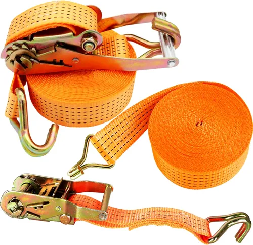 Miniatura 14 de Paquete de 2 correas de amarre de trinquete, 2 pulgadas x 33 pies, 10,000 libras de resistencia a la rotura, correas de amarre de carga resistentes