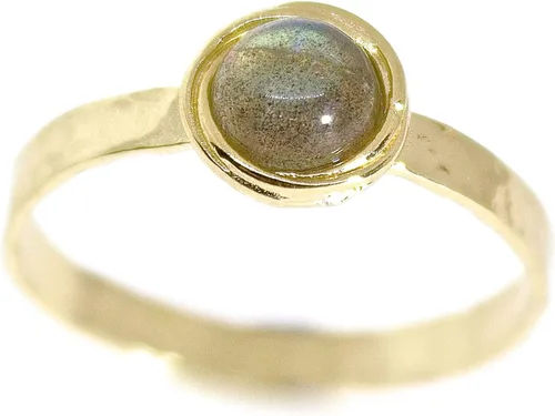 Miniatura 70 de Anillo de oro de piedras preciosas, anillo de piedra chapada en oro de 14 quilates, anillo de piedra apilable, anillo de oro de piedra pequeña