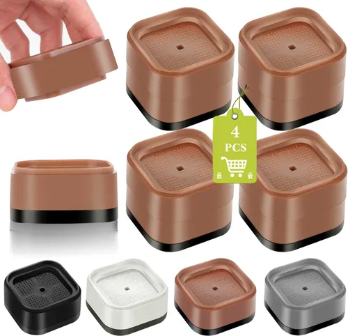 Miniatura 53 de Paquete de 12 elevadores de muebles de 1, 2 o 3 pulgadas, elevadores de cama ajustables resistentes para mesa, escritorio, sofá, silla, gabinete