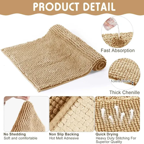 Miniatura 3 de Amylove 4 piezas de forro para jaula de conejillo de indias, ropa de cama para conejillo de indias, alfombrilla para puerta de perro para patas