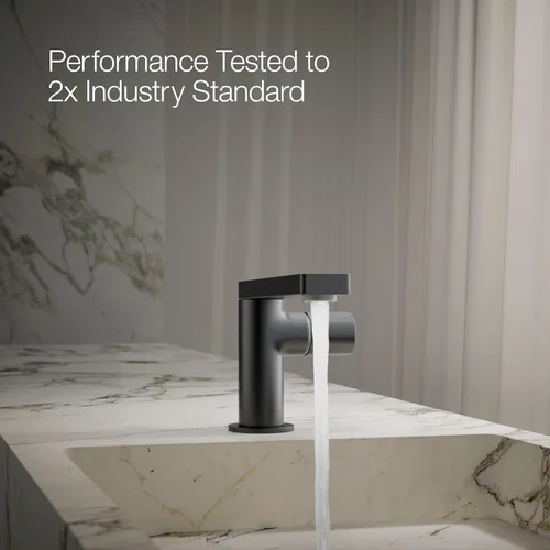 Miniatura 12 de Kohler 73050-7-BL Composed Grifo de lavabo de baño con mango cilíndrico, 1.2 gpm, negro mate