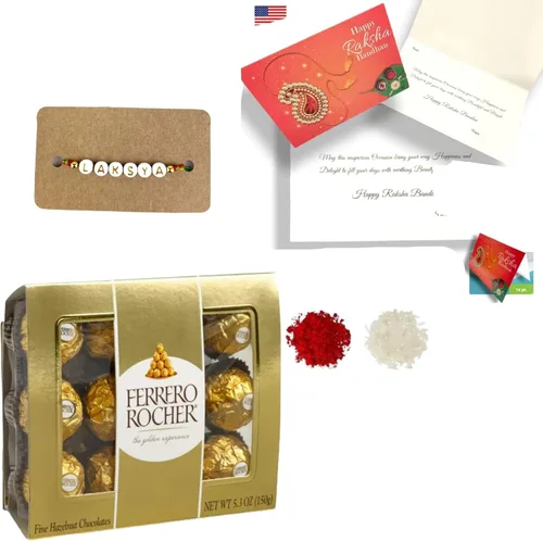 Miniatura 13 de LOVENSPIRE Nombre personalizado Rakhi para hermano Raksha Bandhan de diseñador hecho a mano hilo Rakhi para Bhaiya Nombre personalizado Rakhi