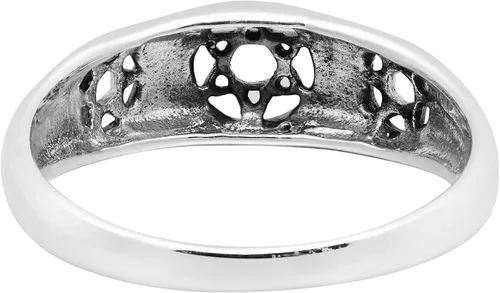 Miniatura 3 de AeraVida Significativo y elegante anillo de plata de ley 925 con triple estrella de David