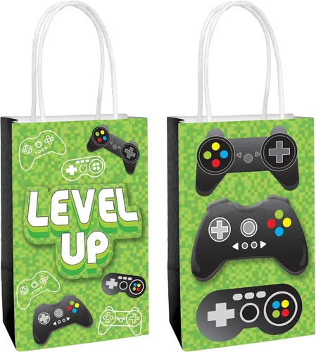 Miniatura 4 de Crea tu propia bolsa de papel con complementos (paquete de 8) - 8.25 x 5 x 3.25 pulgadas - Perfecto para fiestas y regalos de niños, Encanto