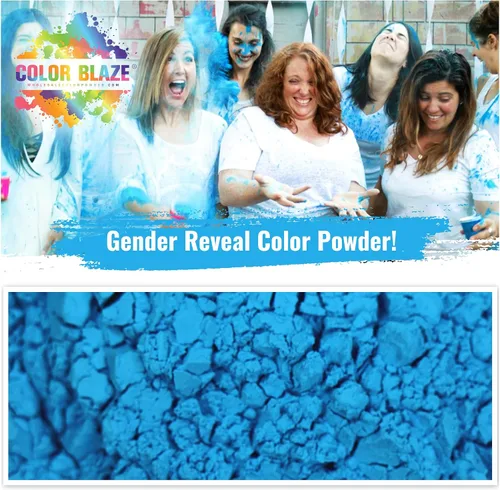 Miniatura 2 de Color Blaze Blue Baby - Polvo de revelación de género – 2 libras de polvo de color para niño – para el desgaste de la motocicleta, lanzamiento, Azul