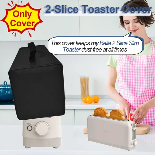 Miniatura 2 de Funda para Tostadora Bella de 2 Rebanadas Delgada, Funda para Tostadora de 2 Rebanadas, Impermeable Resistente al Calor A Prueba de Polvo Funda