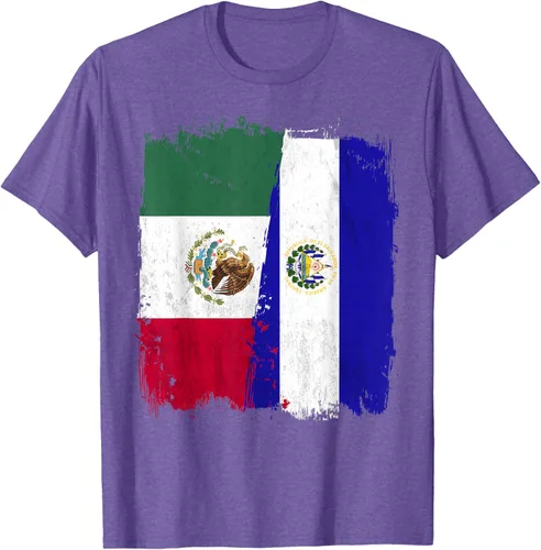 Miniatura 11 de Camiseta con la bandera mexicana de El Salvador con la mitad de la bandera mexicana de El Salvador
