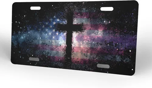 Miniatura 45 de Placa de matrícula de caballo corriendo para el frente del auto con 4 agujeros, divertida, de aluminio, metálica para accesorio de auto, etiqueta